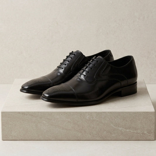 Men's Leather Brogue Shoes - Classic Dress Shoes