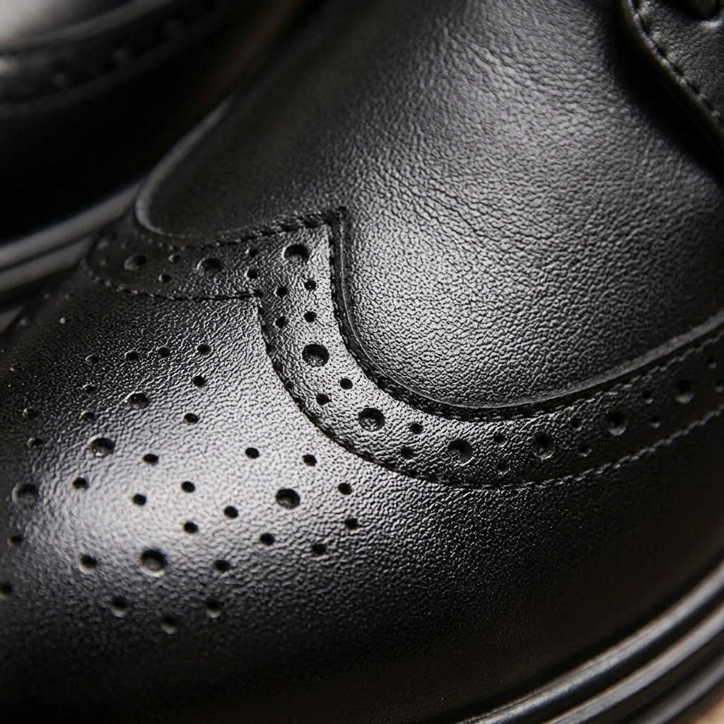 Men's Leather Brogue Shoes - Classic Dress Shoes