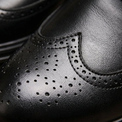 Men's Leather Brogue Shoes - Classic Dress Shoes