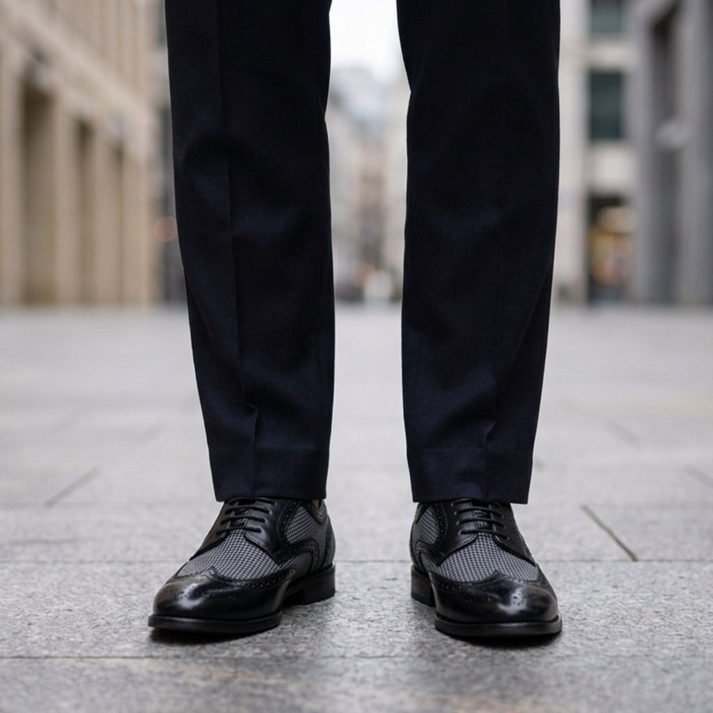 Men's Leather Oxford Shoes - Classic Dress Shoes