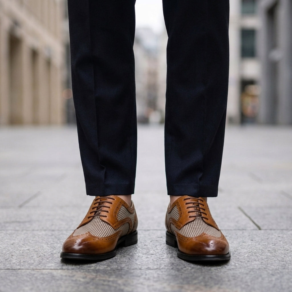Men's Leather Oxford Shoes - Classic Dress Shoes
