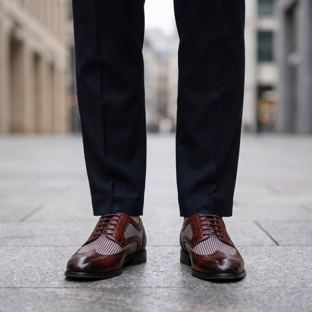 Men's Leather Oxford Shoes - Classic Dress Shoes