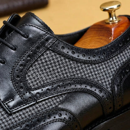 Men's Leather Oxford Shoes - Classic Dress Shoes