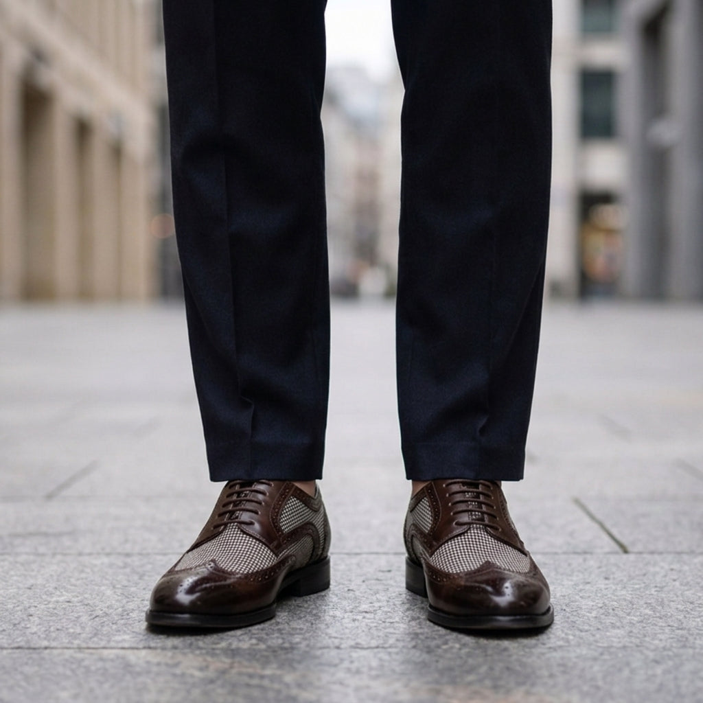 Men's Leather Oxford Shoes - Classic Dress Shoes