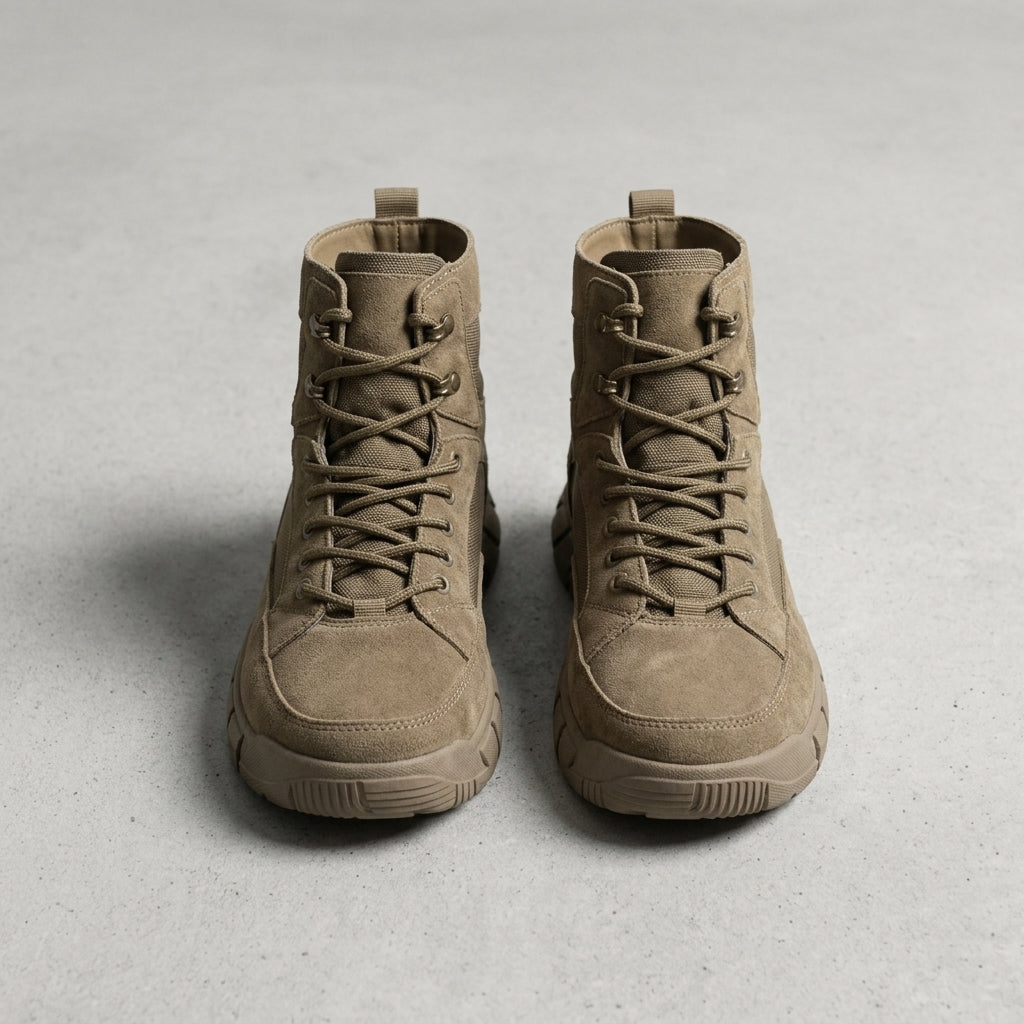 Men's Combat Boots - Lace Up Casual Ankle Boots