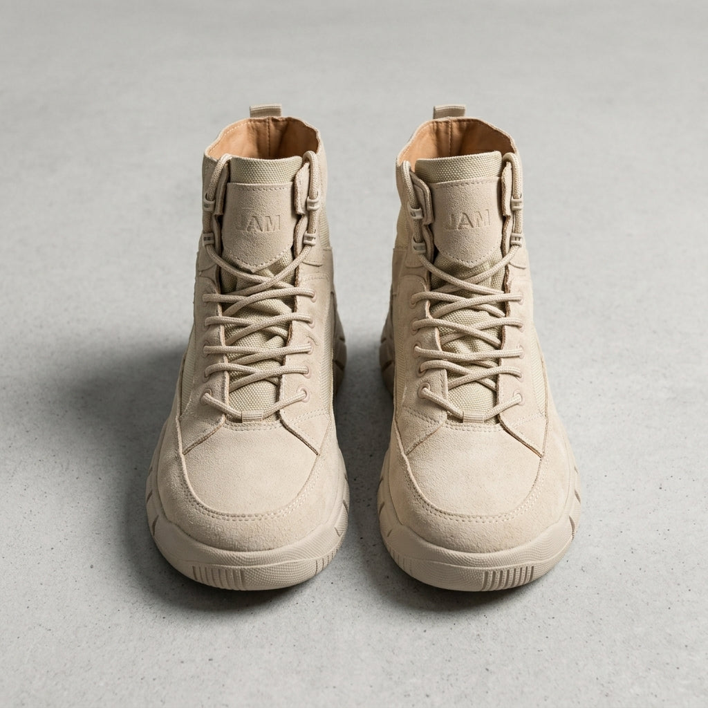 Men's Combat Boots - Lace Up Casual Ankle Boots