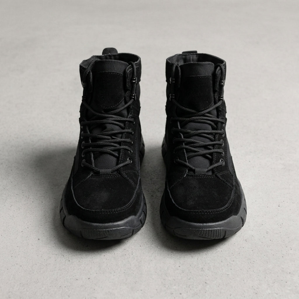 Men's Combat Boots - Lace Up Casual Ankle Boots