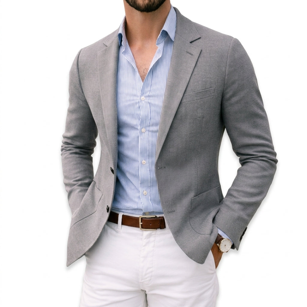 Men's Knit Blazer - Unstructured Soft Sport Coat