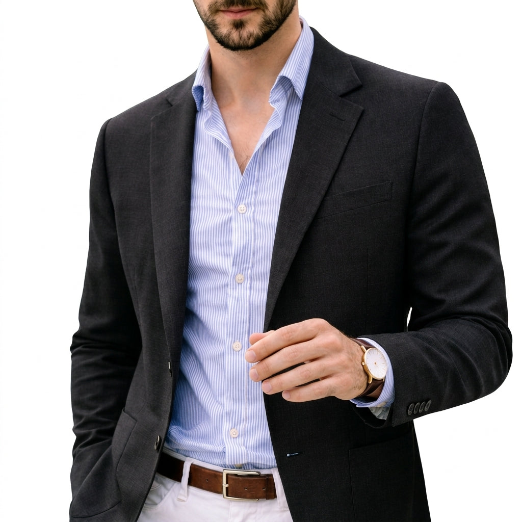 Men's Knit Blazer - Unstructured Soft Sport Coat