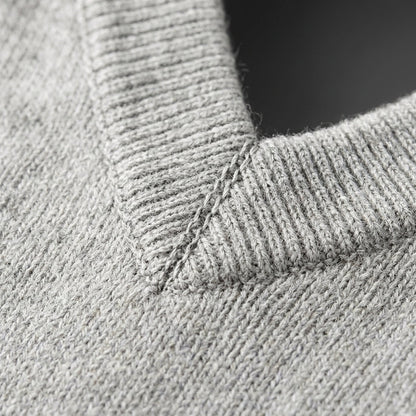 Men's Cashmere Vest - Soft Knit Layering Sweater