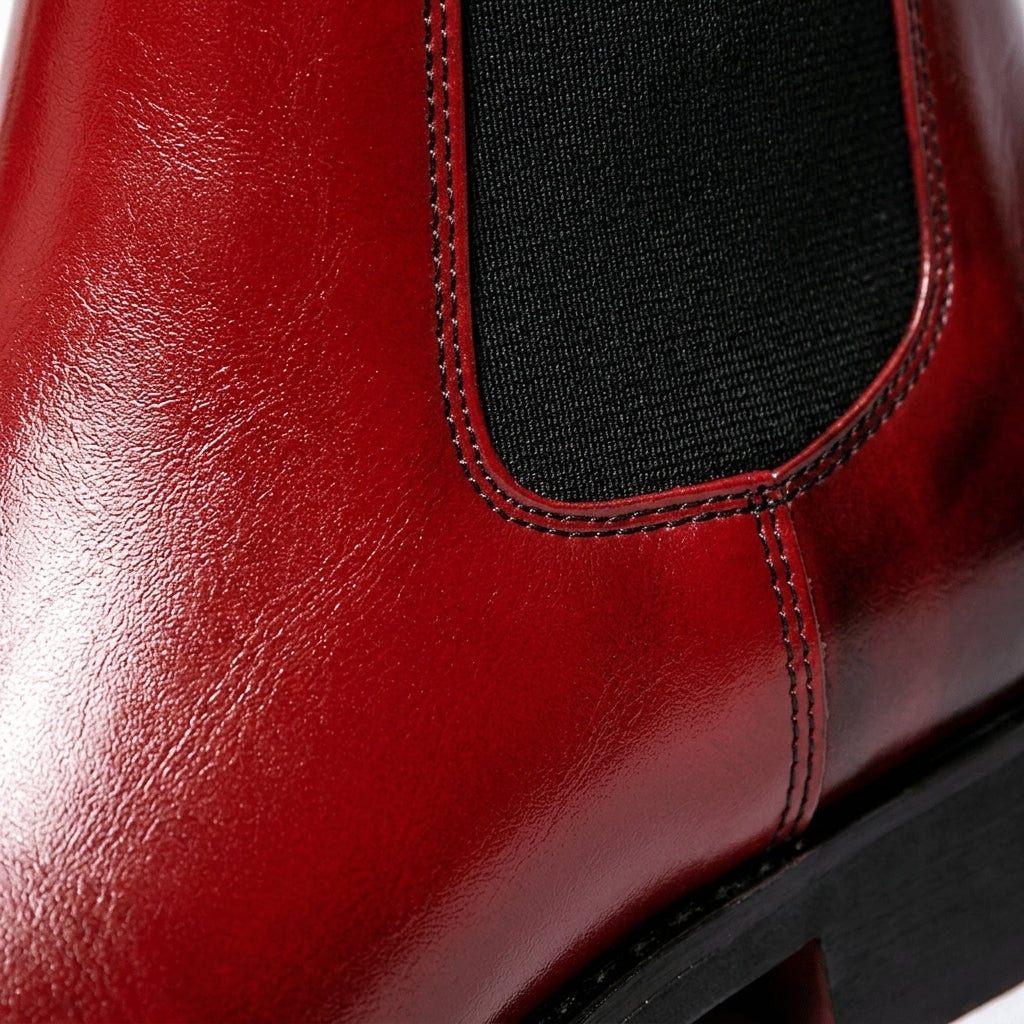 Men's Leather Chelsea Boots - Classic Slip On Ankle Boots