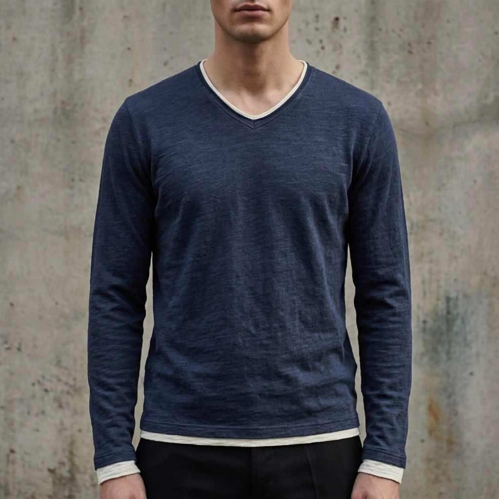 Men's Cotton Shirt - Classic Fit Long Sleeve Button Down