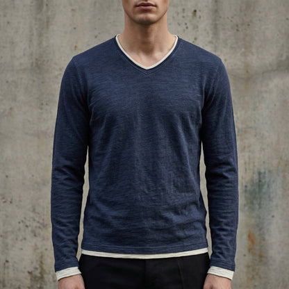 Men's Cotton Shirt - Classic Fit Long Sleeve Button Down