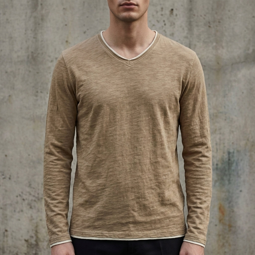 Men's Cotton Shirt - Classic Fit Long Sleeve Button Down