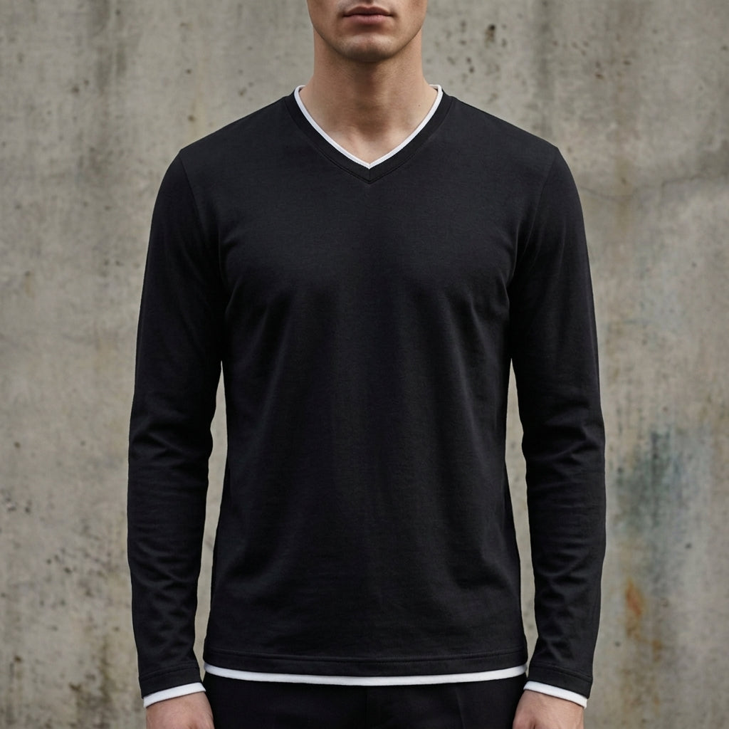 Men's Cotton Shirt - Classic Fit Long Sleeve Button Down
