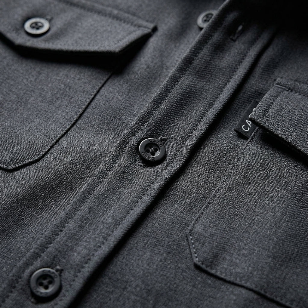 Men's Long Sleeve Overshirt - Casual Button Down Shirt