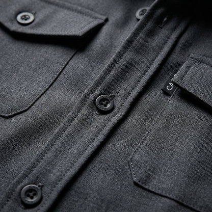 Men's Long Sleeve Overshirt - Casual Button Down Shirt