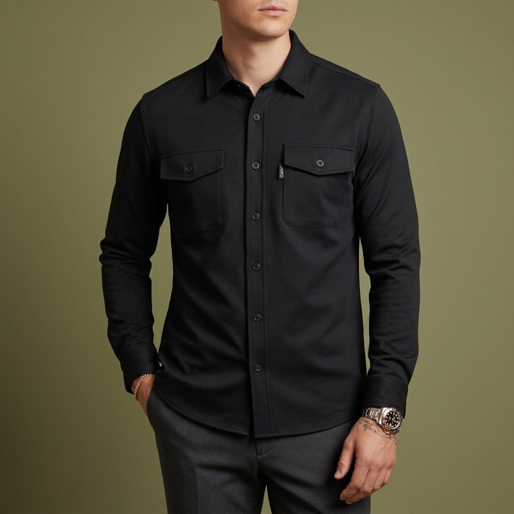 Men's Long Sleeve Overshirt - Casual Button Down Shirt