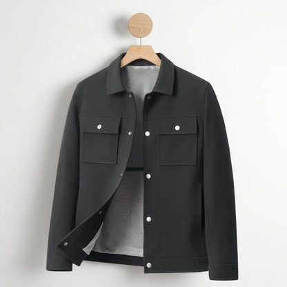 Men's Knit Jacket - Textured Casual Sweater Outerwear