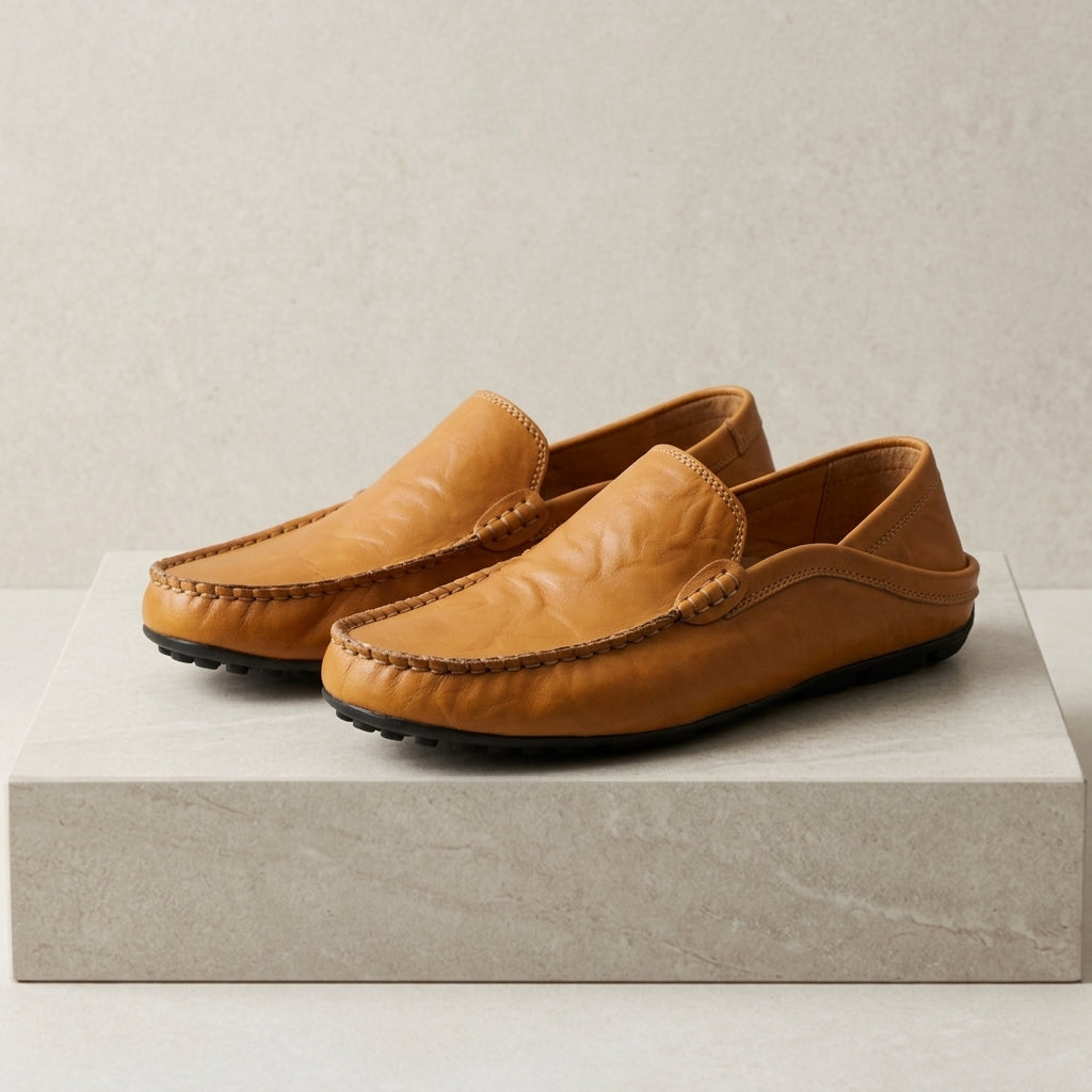 Men's Moccasin Shoes - Casual Slip On Shoes
