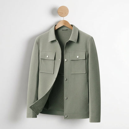 Men's Knit Jacket - Textured Casual Sweater Outerwear
