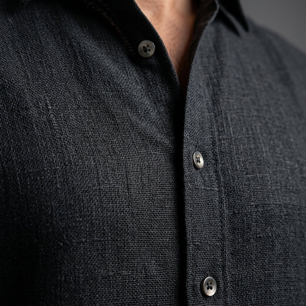 Men's Linen Shirt - Lightweight Casual Button Down