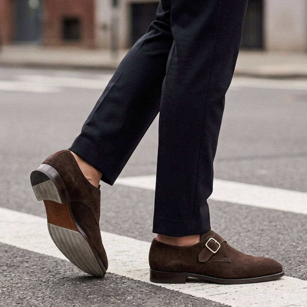 Men's Suede Shoes - Classic Casual Slip On Footwear