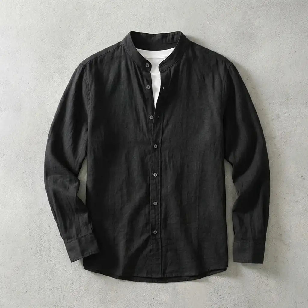 Men's Linen Cotton Shirt - Lightweight Casual Button Down