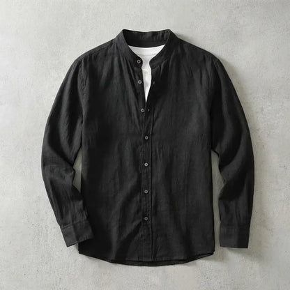 Men's Linen Cotton Shirt - Lightweight Casual Button Down