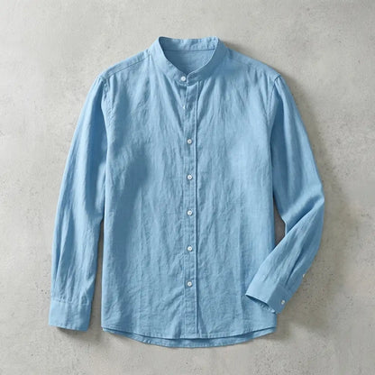 Men's Linen Cotton Shirt - Lightweight Casual Button Down