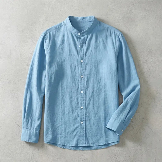 Men's Linen Cotton Shirt - Lightweight Casual Button Down