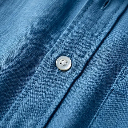 Men's Linen Cotton Shirt - Lightweight Casual Button Down