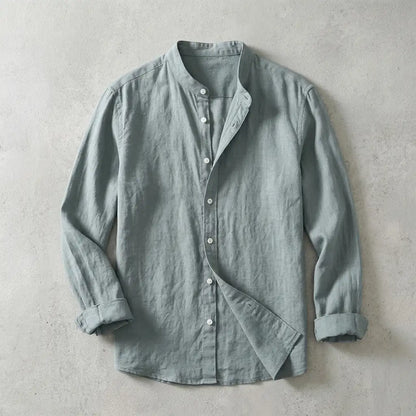 Men's Linen Cotton Shirt - Lightweight Casual Button Down