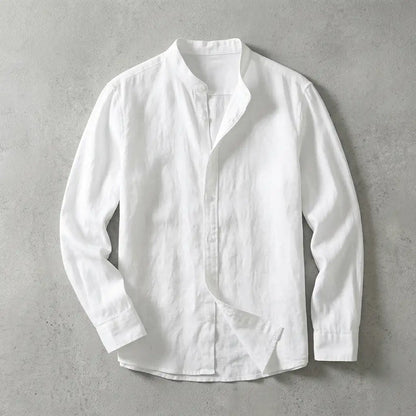 Men's Linen Cotton Shirt - Lightweight Casual Button Down