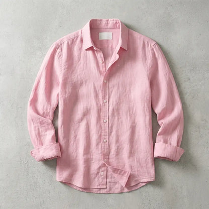 Men's Linen Shirt - Lightweight Casual Button Down