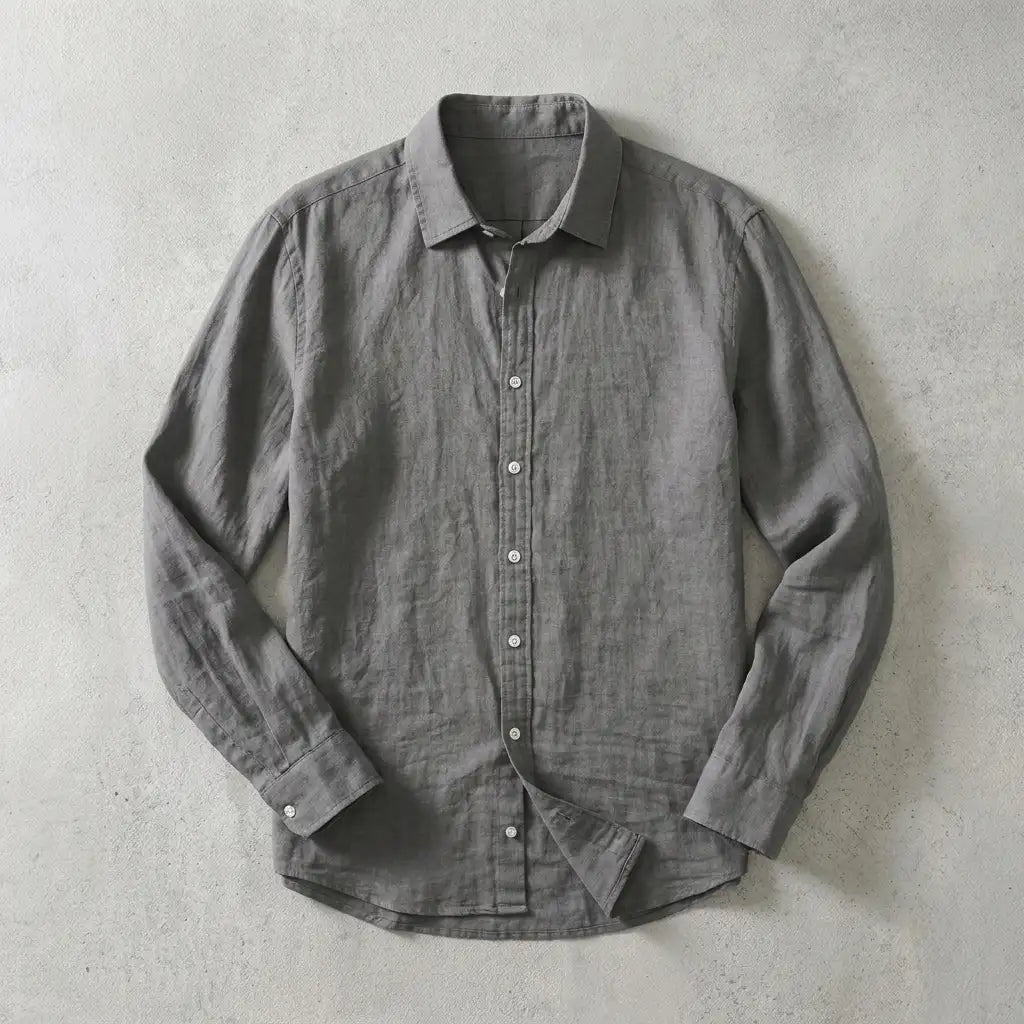 Men's Linen Shirt - Lightweight Casual Button Down