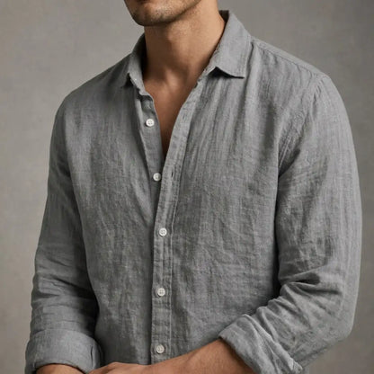 Men's Linen Shirt - Lightweight Casual Button Down