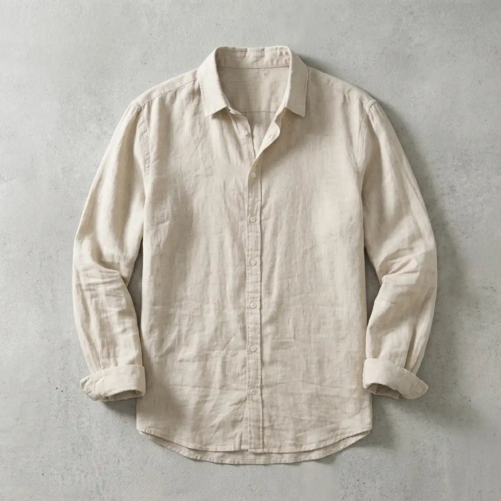 Men's Linen Shirt - Lightweight Casual Button Down