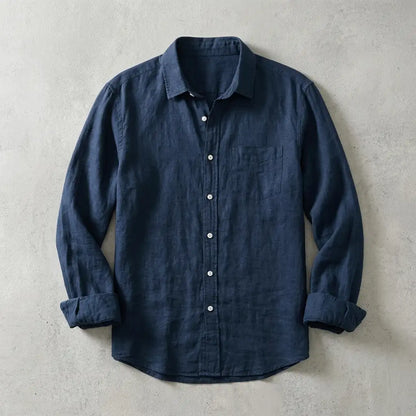 Men's Linen Shirt - Lightweight Casual Button Down