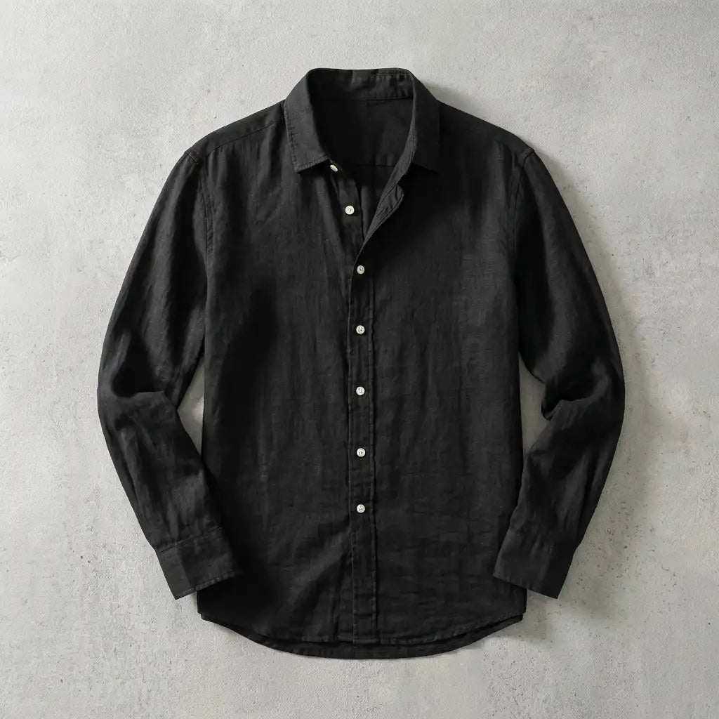 Men's Linen Shirt - Lightweight Casual Button Down