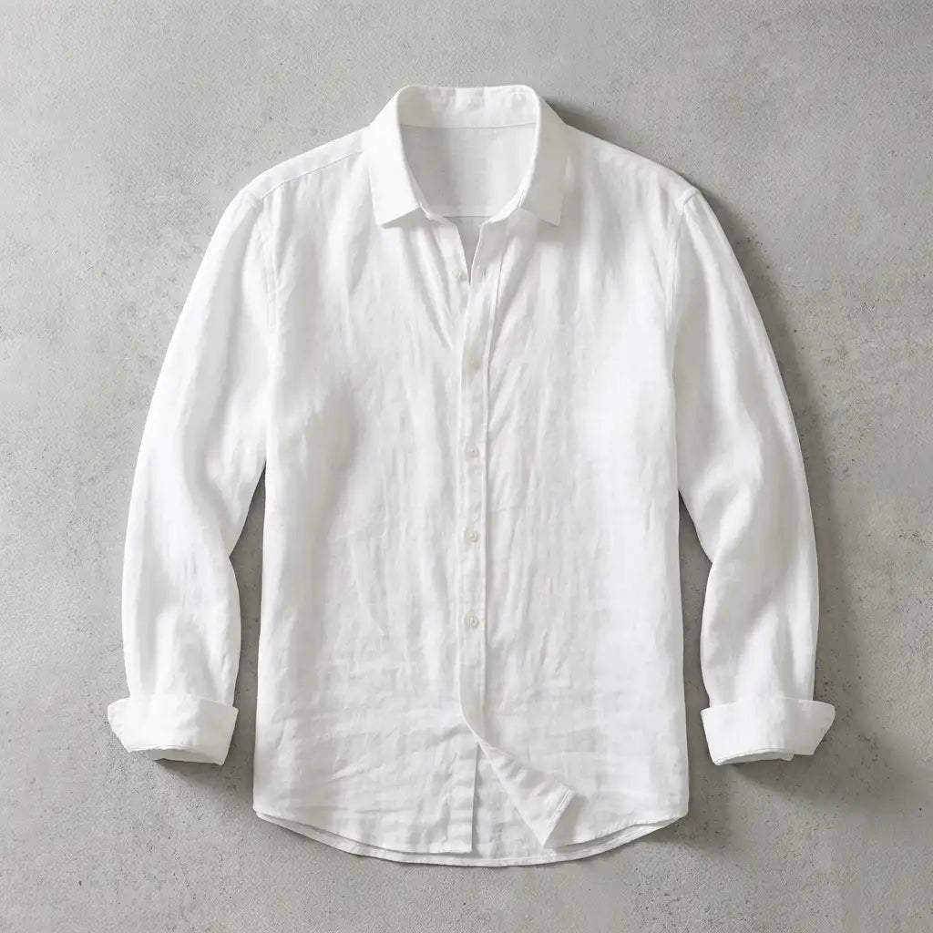 Men's Linen Shirt - Lightweight Casual Button Down