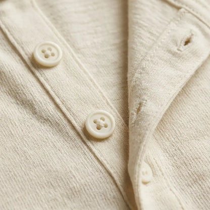 Men's Long Sleeve Henley Shirt - Casual Everyday Top