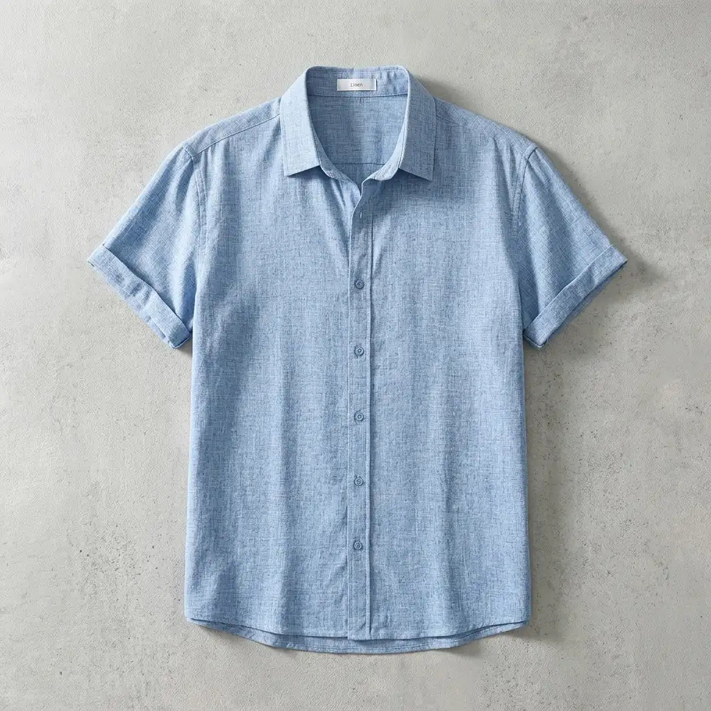 Men's Linen Shirt - Lightweight Casual Button Down