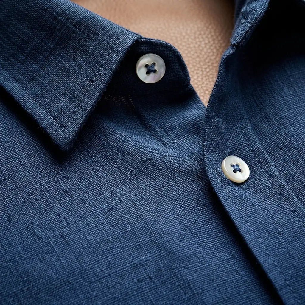 Men's Linen Shirt - Lightweight Casual Button Down
