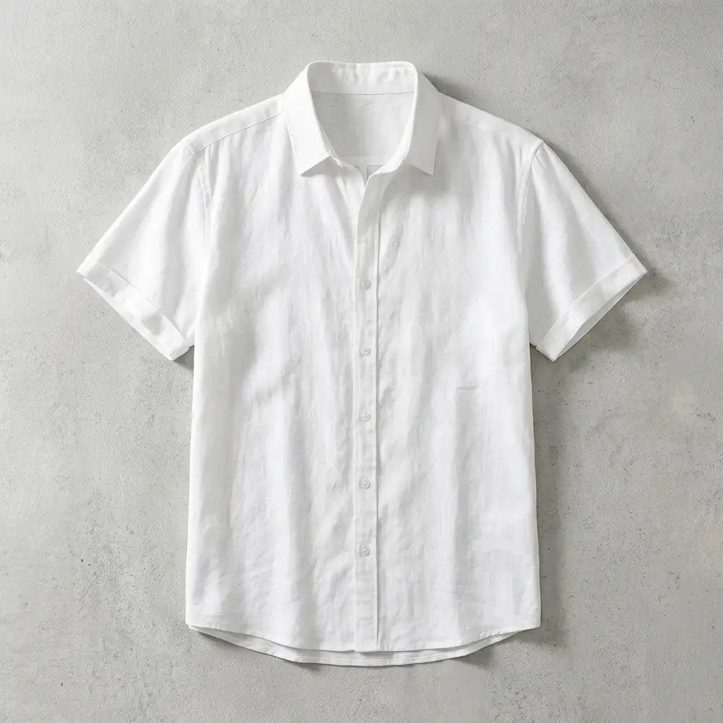 Men's Linen Shirt - Lightweight Casual Button Down