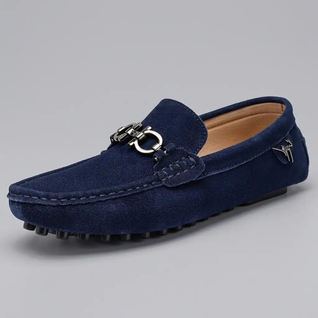Men's Suede Loafers - Classic Casual Slip On Shoes