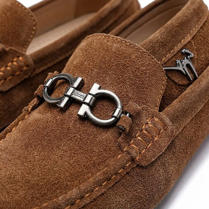 Men's Suede Loafers - Classic Casual Slip On Shoes