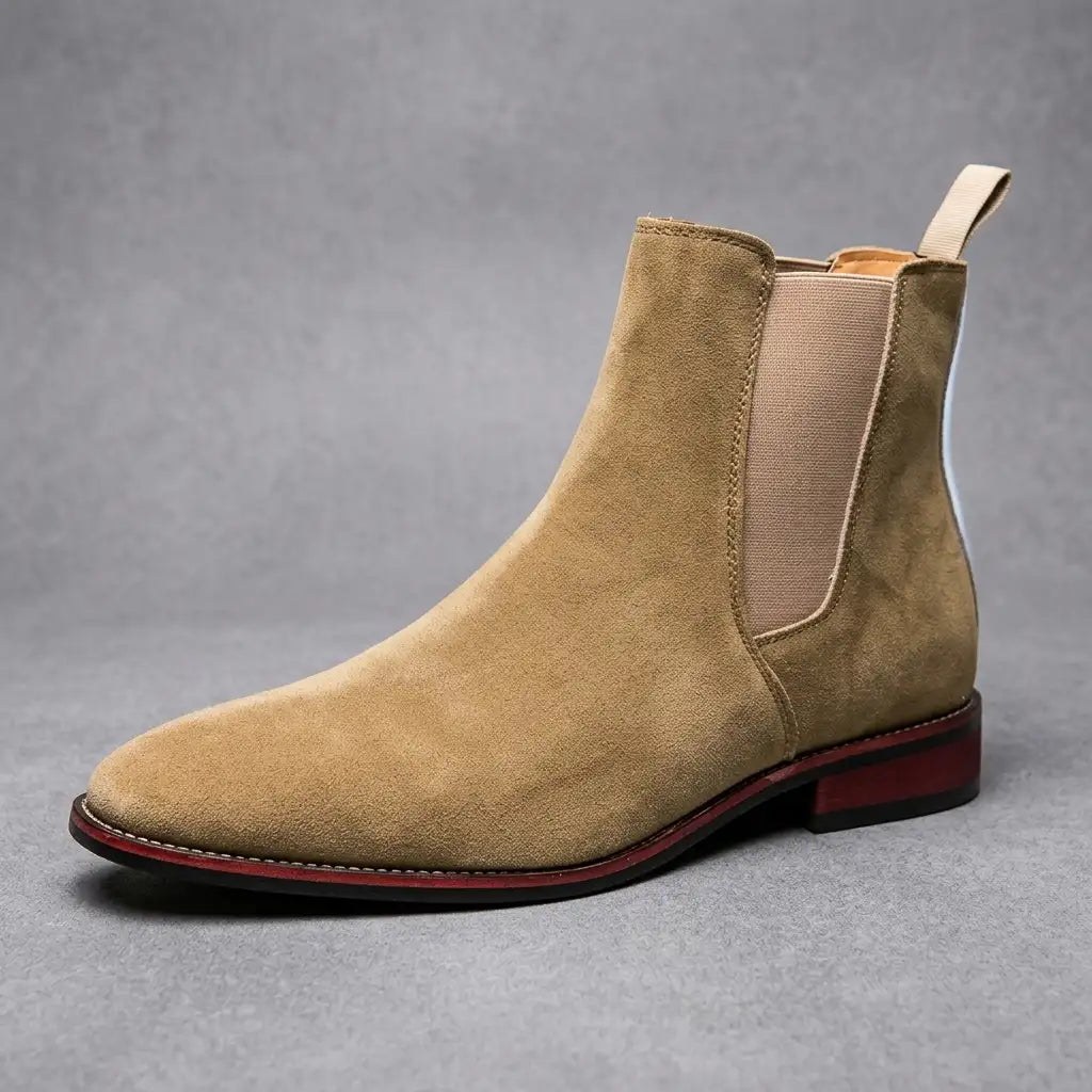 Men's Suede Chelsea Boots - Classic Slip On Ankle Boots