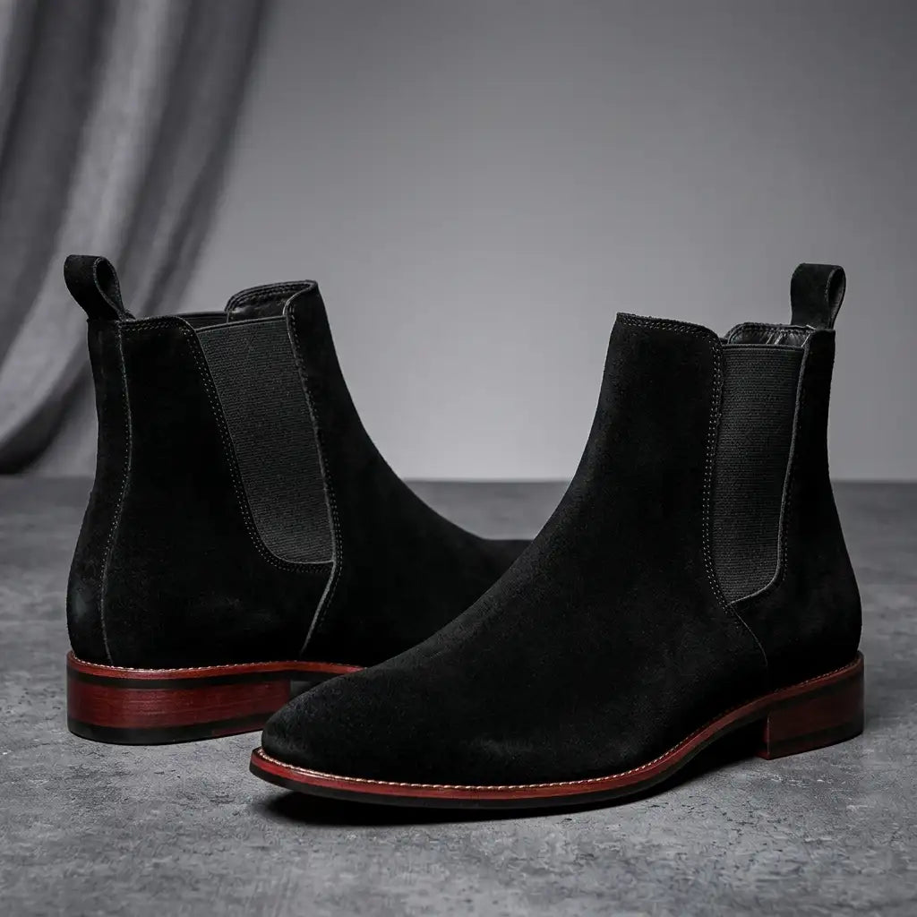 Men's Suede Chelsea Boots - Classic Slip On Ankle Boots