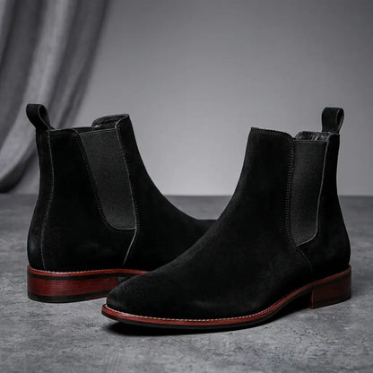 Men's Suede Chelsea Boots - Classic Slip On Ankle Boots